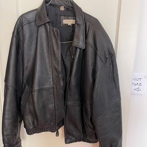 Fine Leather Bomber/Fighter Jacket L - Colebrook & Co